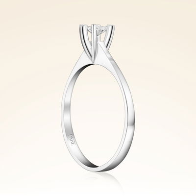 0,01 Karat Efektli Tektaş Pırlanta Yüzük - Pare Pırlanta