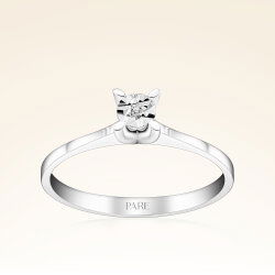 0,01 Karat Efektli Tektaş Pırlanta Yüzük - 1