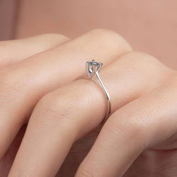 0,01 Karat Efektli Tektaş Pırlanta Yüzük - PR00977 - 7