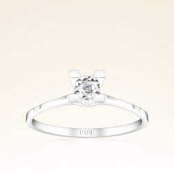 0,01 Karat Efektli Tektaş Pırlanta Yüzük - 1