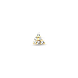 0,01 Karat Pırlanta Altı Taşlı Üçgen Piercing - P0004109 - 1