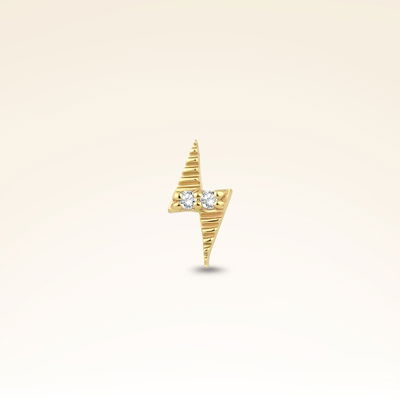 0,01 Karat Pırlanta Taşlı Şimşek Piercing - Pare Pırlanta