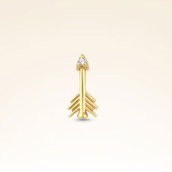 0,01 Karat Pırlanta Taşlı Ok Piercing - 1