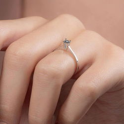 0,01 Karat Tektaş Efektli Pırlanta Yüzük - PR00974-8 - 7