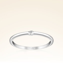 0,01 Karat Pırlanta Tektaş Yüzük - 1