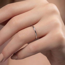0,01 Karat Tektaş Pırlanta Yüzük - PR00922-8 - 5
