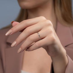 0,01 Karat Tektaş Pırlanta Yüzük - PR00922-8 - 4