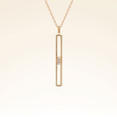 0,02 Karat Baget Pırlanta Kolye - Pare Pırlanta