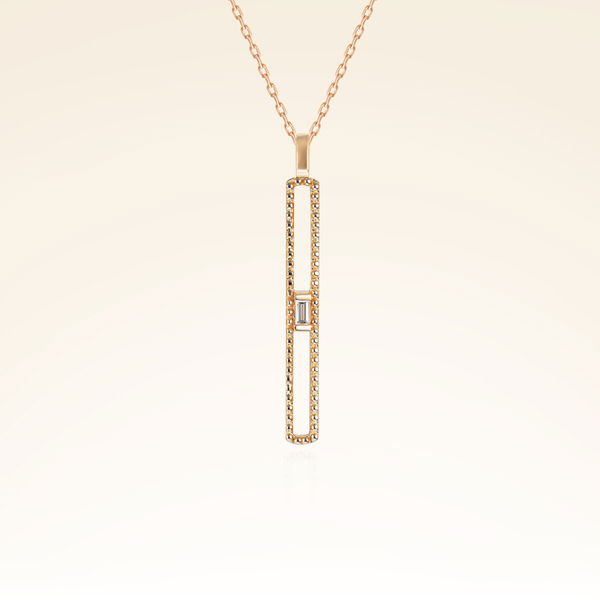 0,02 Karat Baget Pırlanta Kolye - Pare Pırlanta