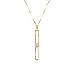 0,02 Karat Baget Pırlanta Kolye - PR01445 - 2