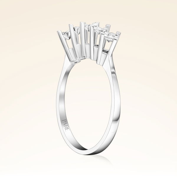 0,02 Karat Efektli Beştaş Pırlanta Yüzük - Pare Pırlanta