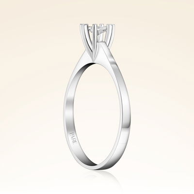 0,02 Karat Efektli Tektaş Pırlanta Yüzük - Pare Pırlanta