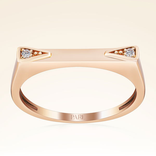 0,02 Karat Pırlanta Rose Yüzük - Pare Pırlanta