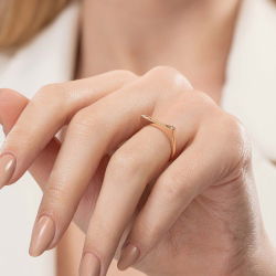 0,02 Karat Pırlanta Rose Yüzük - PR01090 - 5