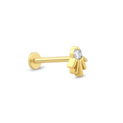 0,02 Karat Pırlanta Tektaşlı Tragus Piercing - P0004080 - 2