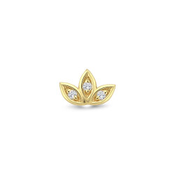 0,02 Karat Pırlanta Lotus Çiçek Piercing - P0004100 - 1