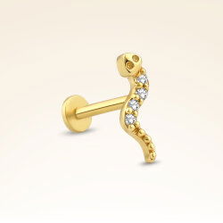 0,02 Karat Pırlanta Yılan Piercing - 2