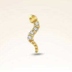 0,02 Karat Pırlanta Yılan Piercing - 1