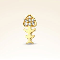 0,02 Karat Pırlanta Taşlı Kılçık Piercing - 1