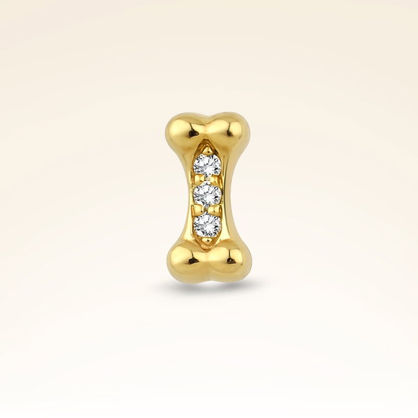 0,02 Karat Pırlanta Taşlı Kemik Piercing - Pare Pırlanta
