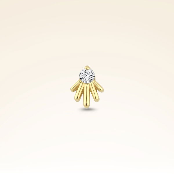 0,02 Karat Pırlanta Tektaşlı Tragus Piercing - Pare Pırlanta