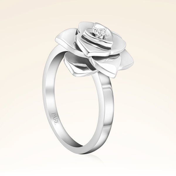 0,03 Karat Pırlanta Gül Yüzük - Pare Pırlanta