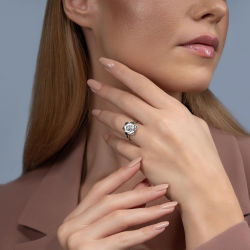 0,03 Karat Pırlanta Gül Yüzük - PR01008 - 3