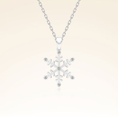 0,03 Karat Kar Tanesi Pırlanta Kolye - Pare Pırlanta