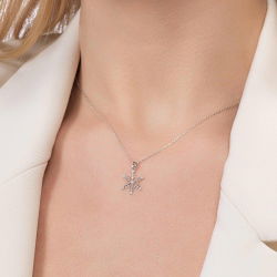 0,03 Karat Kar Tanesi Pırlanta Kolye - 3