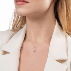 0,03 Karat Kar Tanesi Pırlanta Kolye - 2