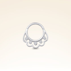 0,03 Karat Pırlanta Helix Taşlı Halka Piercing - 1