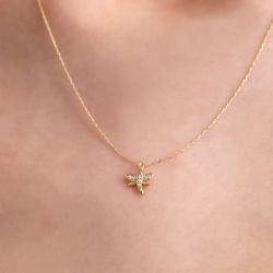 0,03 Karat Pırlanta Yusufçuk Kolye - PR01561 - 3