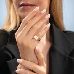 0,03 Karat Pırlanta Rose Trend Yüzük - 3