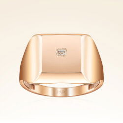 0,03 Karat Pırlanta Prenses Taşlı Rose Yüzük - 1