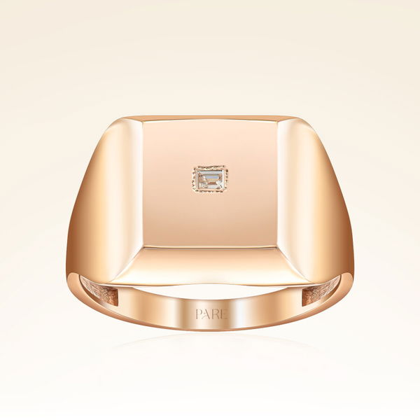 0,03 Karat Pırlanta Prenses Taşlı Rose Yüzük - Pare Pırlanta