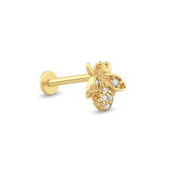 0,03 Karat Pırlanta Taşlı Arı Piercing - P0004090 - 2