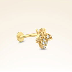0,03 Karat Pırlanta Taşlı Arı Piercing - 2