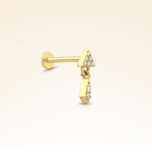 0,03 Karat Pırlanta Tragus Piercing - Pare Pırlanta