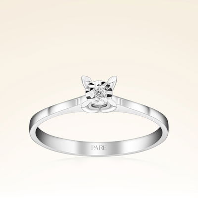 0,03 Karat Tektaş Efektli Pırlanta Yüzük - Pare Pırlanta