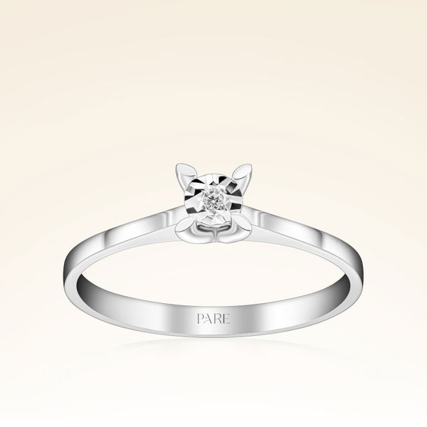 0,03 Karat Tektaş Efektli Pırlanta Yüzük - Pare Pırlanta