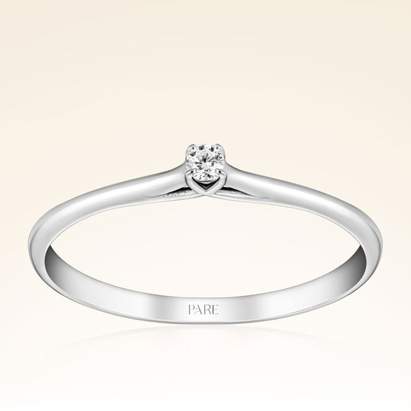 0,03 Karat Tektaş Pırlanta Yüzük - Pare Pırlanta