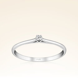 0,03 Karat Pırlanta Tektaş Yüzük - 1