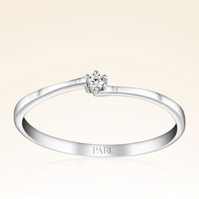 0,03 Karat Tektaş Pırlanta Yüzük - PR00925-8 - Pare Pırlanta