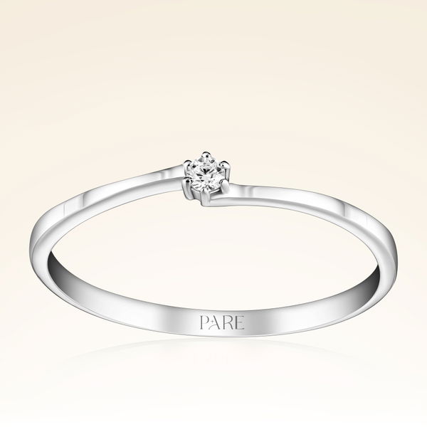 0,03 Karat Tektaş Pırlanta Yüzük - Pare Pırlanta