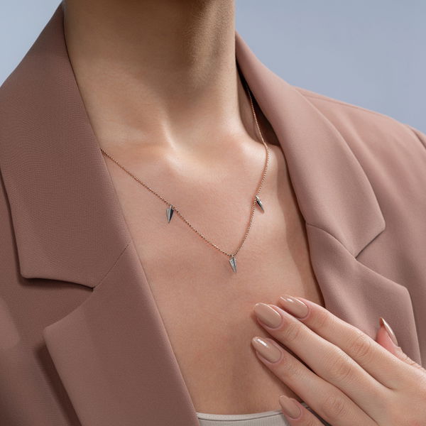 0,04 Karat Fantezi Pırlanta Kolye - Pare Pırlanta