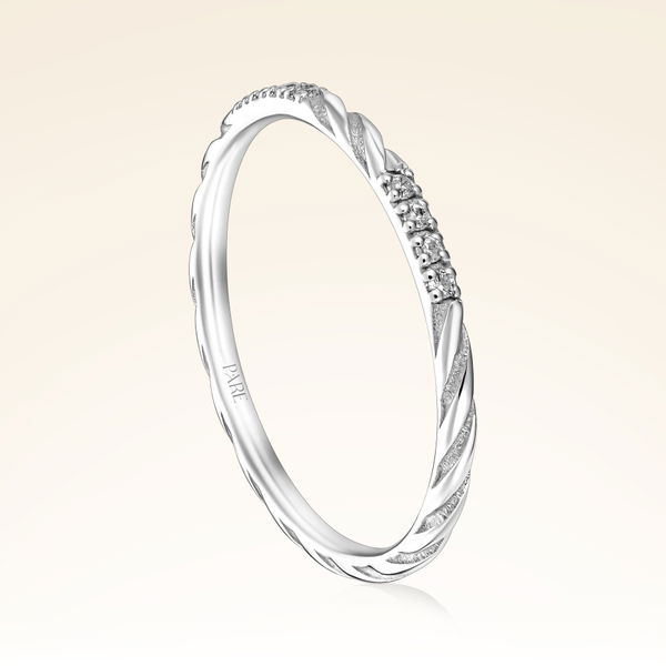 0,04 Karat Pırlanta Burgulu Yüzük - Pare Pırlanta