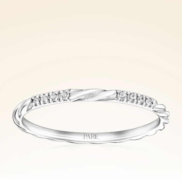 0,04 Karat Pırlanta Burgulu Yüzük - Pare Pırlanta