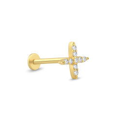 0,04 Karat Pırlanta Taşlı Tragus Piercing - P0004089 - 2