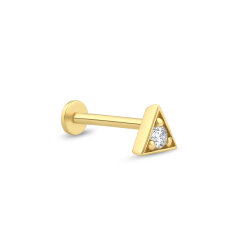 0,04 Karat Pırlanta Tektaş Üçgen Piercing - P0004105 - 2