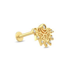 0,04 Karat Pırlanta Taşlı Tragus Piercing - P0004108 - 2